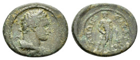 LYDIA. Sardes. Pseudo-autonomous.(2nd-3rd centuries AD).Ae.

Obv: Laureate head of Herakles right, lion's skin tied around neck.

Rev : CAPΔIANΩN.
Her...
