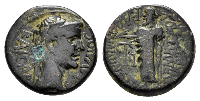 PHRYGIA. Cadi. Claudius (41-54). Ae. 

Obv : KΛΑΥΔΙΟC KΑΙCAP.
Laureate head righ...