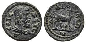 PHRYGIA. Laodicea ad Lycum. Pseudo-autonomous. Time of Septimius Severus to Caracalla (198-217). Ae.

Obv : ZEVC ACEIC.
Diademed and draped bust of Ze...