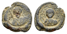 BYZANTINE LEAD SEAL.(Circa 7th-11th Century).Pb.

Condition : Good very fine.

Weight : 4.56 gr
Diameter : 17 mm