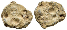 BYZANTINE LEAD SEAL.(Circa 7th-11th Century).Pb.

Condition : Good very fine.

Weight : 11.30 gr
Diameter : 29 mm