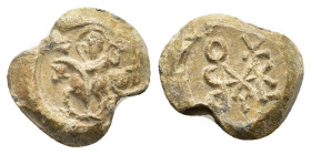BYZANTINE LEAD SEAL.(Circa 7th-11th Century).Pb.

Condition : Good very fine.

Weight : 8.81 gr
Diameter : 20 mm