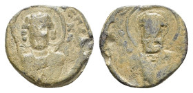 BYZANTINE LEAD SEAL.(Circa 7th-11th Century).Pb.

Condition : Good very fine.

Weight : 4.25 gr
Diameter : 18 mm