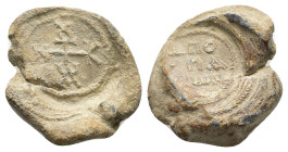 BYZANTINE LEAD SEAL.(Circa 7th-11th Century).Pb.

Condition : Good very fine.

Weight : 19.37 gr
Diameter : 26 mm