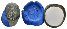 ANCIENT BYZANTINE BRONZE RING.(3rd–4th centuries).Ae.

Condition : Good very fine.

Weight : 4.24 gr
Diameter : 20 mm