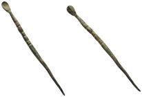ANCIENT ROMAN BRONZE MEDICAL TOOL.(1st-2nd century).Ae.

Condition : Good very fine.

Weight : 3.93 gr
Diameter : 83 mm