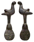 ANCIENT ROMAN BRONZE EAGLE FIGURINE.(1st - 2nd Century).Ae.

Condition : Good very fine.

Weight : 5.62 gr
Diameter : 38 mm