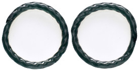 ANCIENT ROMAN GLASS BRACELET.(1st-2nd century).Ae.

Condition : Good very fine.

Weight : 4.35 gr
Diameter : 48 mm