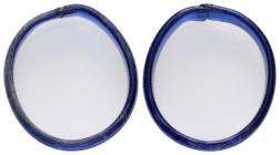 ANCIENT ROMAN GLASS BRACELET.(1st-2nd century).Ae.

Condition : Good very fine.

Weight : 9.29 gr
Diameter : 50 mm
