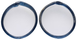 ANCIENT ROMAN GLASS BRACELET.(1st-2nd century).Ae.

Condition : Good very fine.

Weight : 7.38 gr
Diameter : 48 mm