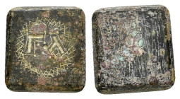 BYZANTINE BRONZE WEIGHT.(Circa 6th-9th century).Ae.

Condition : Good very fine.

Weight : 26.28 gr
Diameter : 21 mm