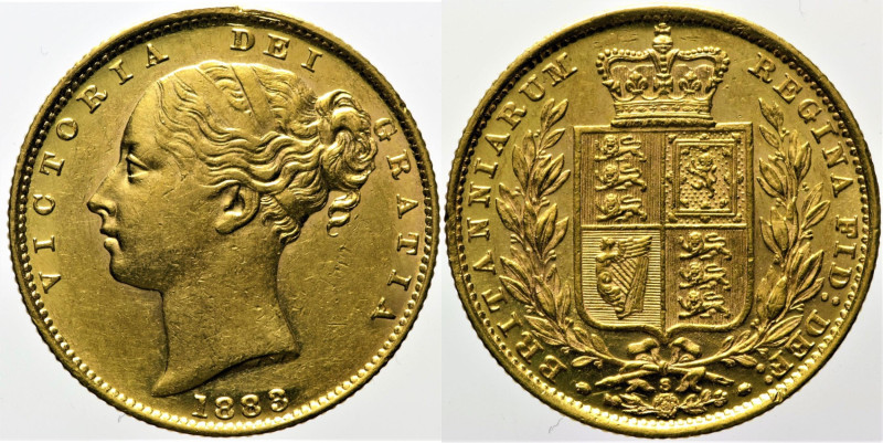 AUSTRALIA Victoria (1837-1901) Sovereign 1883 S Sidney Mint KM 6 AU Oro Gold gr ...