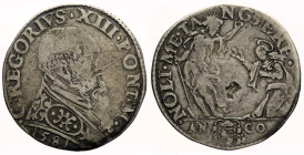 ANCONA Stato Pontificio Gregorio XIII ( 1572-1585) Testone 1581 Munt 201 RR Ag gr 9,17

MB