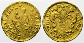 FIRENZE Pietro Leopoldo di Lorena (1765-1790) Ruspone 1781 MIR 370/14 RR AU Oro Gold gr. 10,42 Proveniente da montatura ma esemplare piacevole dai buo...