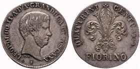 FIRENZE Leopoldo II (1824-1859) Fiorino1844 Gig 38 AG NC gr. 6,77

SPL +