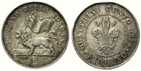 FIRENZE Governo Provvisorio di Toscana (1859-1860) Fiorino 1859 Gig. 2 AG gr. 6,79 Colpo al bordo al rov. Bella patina iridescente

qSPL