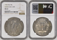 GENOVA - Dogi Biennali (1528-1797) - 8 Lire 1796 MIR 309/4- AG In Slab NGC MS 63 

MS 63