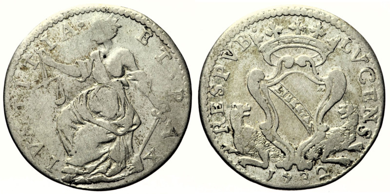 LUCCA Repubblica Grosso o Barbone da 12 Soldi 1732 MIR 223 R AG gr. 3,18

MB
