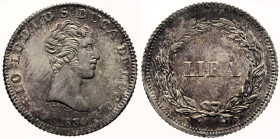 LUCCA Carlo Ludovico di Borbone (1824-1847) Lira 1834 Lucca Gig. 2 R AG gr. 4,74 Bella patina. Conservazione eccezionale

FDC Conservazione eccezion...