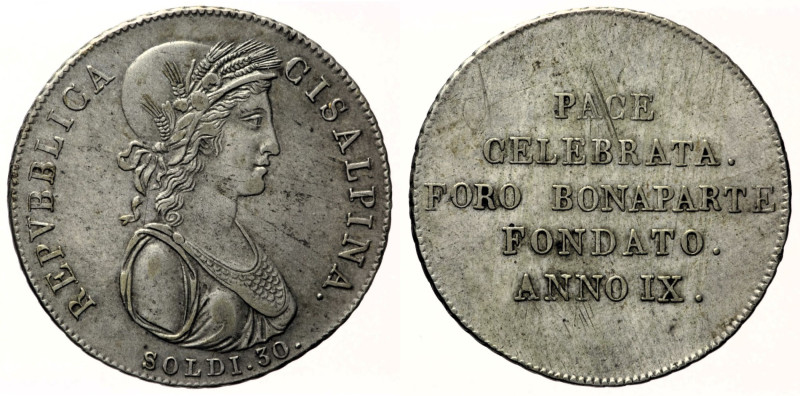 MILANO - Repubblica Cisalpina (1800-1802) 30 Soldi ND Gig. 2 AG gr. 7,29

qSPL