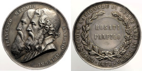PARMA Francesco Mazzola e Antonio Allegri. Medaglia 1870. Medaglia Premio per l’Esposizione Nazionale di Belle Arti di Parma donata al sig. Rosati Pan...