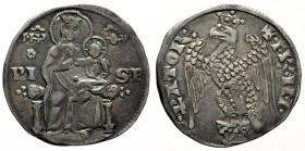 PISA REPUBBLICA a nome di Federico I (1155-1312) Grosso da 2 Soldi o Aquilino Maggiore (1255-1257) MIR399 RRR AG g. 3,05 Bella patina iridescente

B...