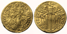 ROMA Stato Pontificio Benedetto XIV (1740-1758) Mezzo zecchino 1748 Munt 26a AU Oro Gold gr. 1,68 Possibile provenienza da montatura ma esemplare molt...