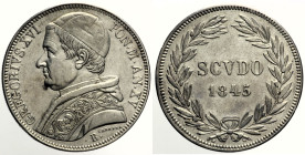 ROMA Stato Pontificio Gregorio XVI (1831-1846) Scudo 1845 XV - Gig. 80 - NC - Ag, gr 26,78 Macchiolina al D/

BB/SPL