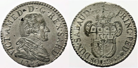 REGNO DI SARDEGNA - VITTORIO AMEDEO III (1773-1796) 20 Soldi 1795 Torino Mont. 372 MI gr. 5,16 Argentatura pressochè integra

SPL+