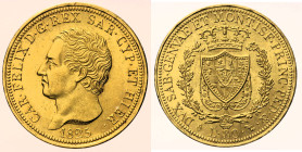 REGNO DI SARDEGNA CARLO FELICE (1821-1831) 80 lire 1825 Torino Gig 4 AU Oro gr. 25,8

SPL/FDC