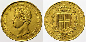 REGNO DI SARDEGNA CARLO ALBERTO (1831-1849) - 20 Lire 1847 Torino - Gig. 41 - AU Oro - gr 6,44

SPL