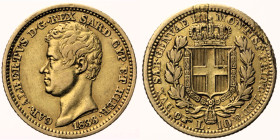 REGNO DI SARDEGNA CARLO ALBERTO (1831-1849) - 10 Lire 1833 Torino - Gig. 47 RR AU Oro - gr 3,20 Difetti al bordo forse da montatura

BB