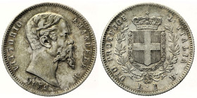 RE ELETTO VITTORIO EMANUELE II (1859-1861) Lira 1859 B Bologna Gig. 9 R AG gr. 4,98

SPL