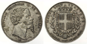 REGNO D’ITALIA VITTORIO EMANUELE II (1861-1878) - 5 lire 1861 Firenze - Gig. 31 RR AG - gr. 24,98

qSPL/SPL