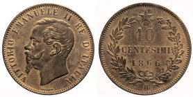 REGNO D’ITALIA VITTORIO EMANUELE II (1861-1878) - 10 Centesimi 1866 H Birmingham Gig. 94 CU - gr. 9,99

FDC