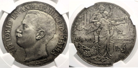 REGNO D’ITALIA VITTORIO EMANUELE III (1900-1943) 5 Lire 1911 Roma Gig 71 R AG In Slab NGC MS 64+

MS 64+