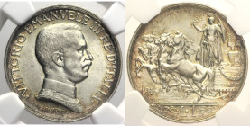REGNO D’ITALIA VITTORIO EMANUELE III (1900-1943) Lira 1916 Roma Gig 138 R AG In Slab NGC MS 65 TOP POP - BEST GRADE NGC - Unico esemplare certificato ...