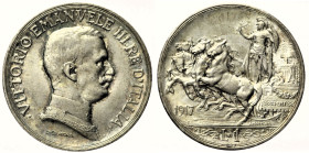 REGNO D’ITALIA VITTORIO EMANUELE III (1900-1943) Lira 1917 Roma Gig 139 AG gr. 5,04 

FDC