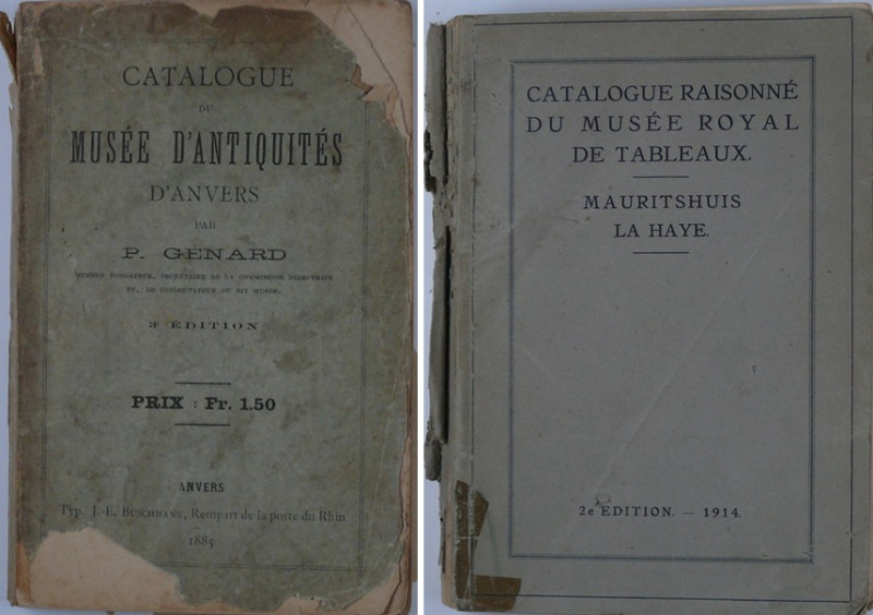Lot de 2 catalogues anciens de Musées
1- Catalogue du Musée d'Antiquités d'Anve...