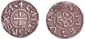 France - Charlemagne (768-814) ou Charles II (840-877) - Denier (Melle)
