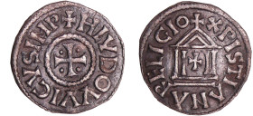 France - Louis 1er Le Pieux (814-840) - Denier au temple