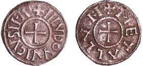 France - Louis 1er Le Pieux (814-840) - Denier (Melle)