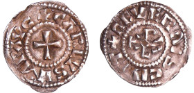 France - Charles II Le Chauve (840-877) - Denier (Nevers)