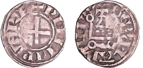 France - Philippe II  Auguste (1180-1223) - Denier de Saint-Martin de Tours