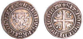 France - Charles VI (1380-1422) - Blanc guénar - 1ère émission (23 septembre 1388)