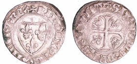 France - Charles VI (1380-1422) - Blanc guénar - 2ème émission (11 septembre 1389) - Tours