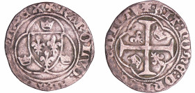 France - Charles VII (1422-1461) - Blanc à la couronne - 1ère émission (28 janvier 1436) - Poitiers