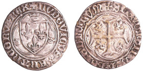 France - Louis XI (1461-1483) - Blanc à la couronne - 2ème émission (4 janvier 1474) - Saint-Lô