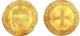 France - Charles VIII (1483-1498) - Ecu d'or au soleil - 2ème émission - Châlons-en-Champagne