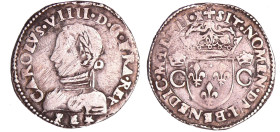 France - Charles IX (1560-1574) - Teston - 2ème type - 1562 E (Tours)